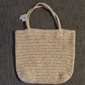 J. Crew Beige Woven Tote Bag